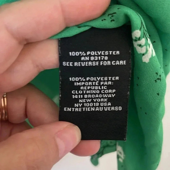 Premise | Button Back Shirt with Floral Print | Sz 3X | Green - Picture 5 of 7